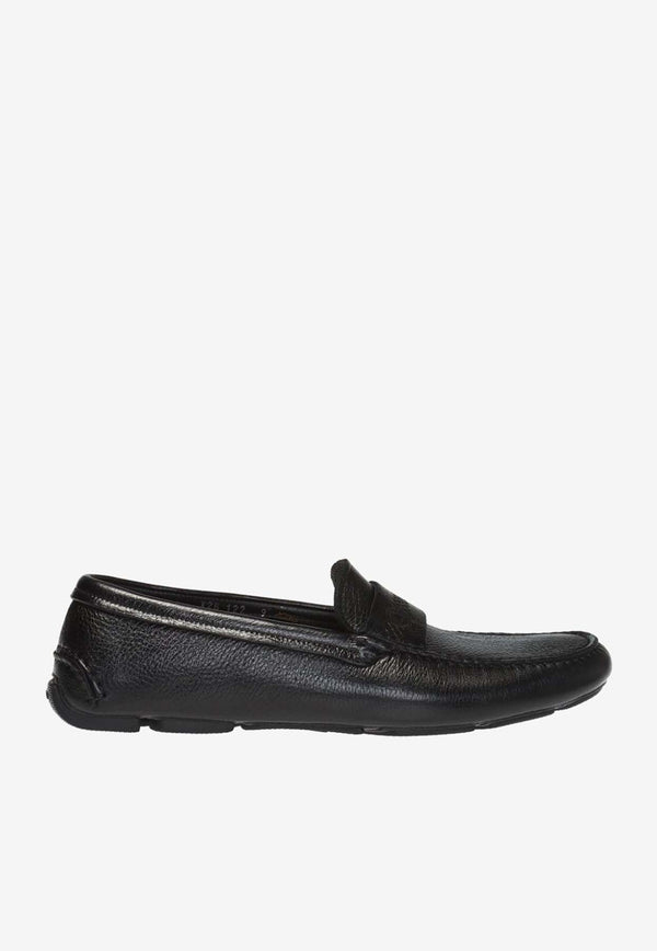 Giorgio Armani Grained-Leather Loafers X2B122 XF407-00002