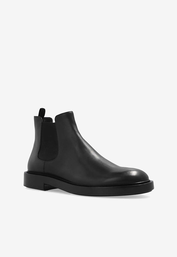 Giorgio Armani Slip-On Leather Chelsea Boots X2M328 XF222-00002