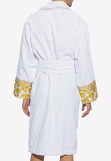 Versace I Love Baroque Logo Jacquard Bathrobe White ZACJ00008 ZCOSP132-Z7010