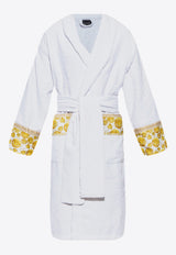 Versace I Love Baroque Logo Jacquard Bathrobe White ZACJ00008 ZCOSP132-Z7010