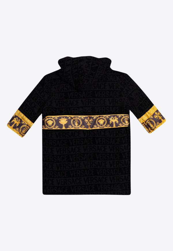 Versace Kids Boys I Love Baroque Bathrobe Black ZACJYNG01 ZCOSP052-Z4800