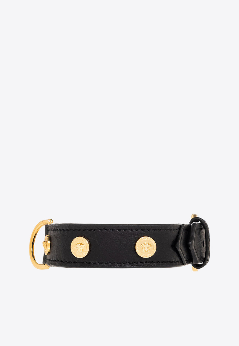 Versace Large Icon Leather Pet Collar Black ZDOGCOL04 ZPEL0061-Z1008