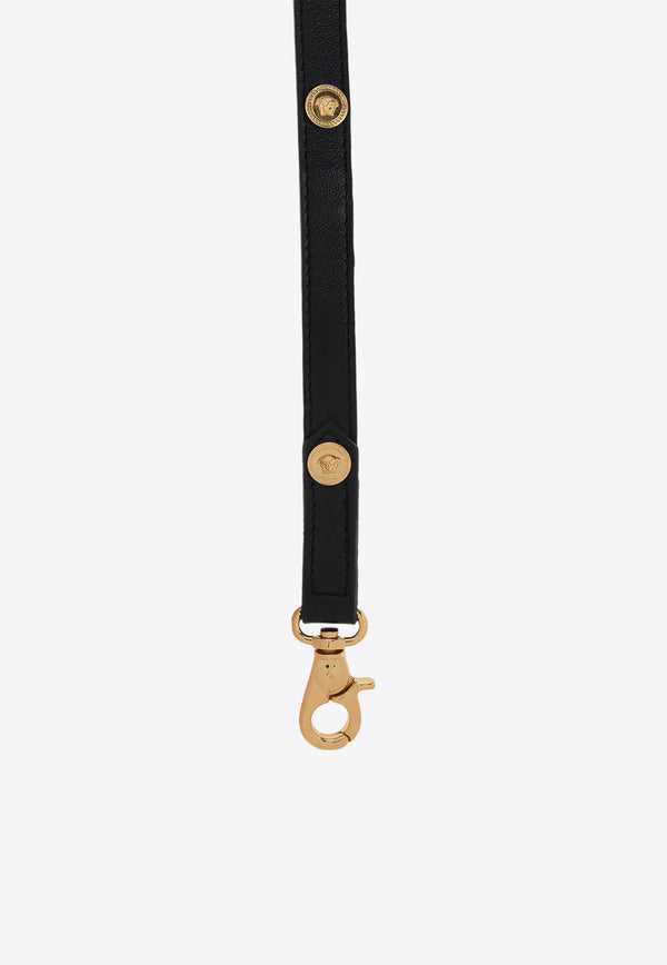 Versace Small Icon Leather Pet Leash Black ZDOGLACE4 ZPEL0061-Z1008