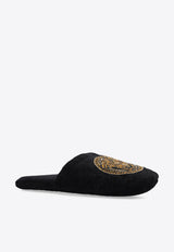 Versace Crystal Medusa Slippers Black ZSLB00009 ZCOSP132-Z7011