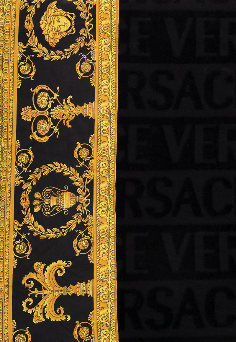 Versace I Love Baroque Print Beach Towel Black ZTO191401 ZCOSP052-Z4800