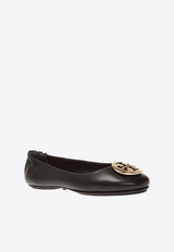 Tory Burch Minnie Travel Nappa Leather Ballet Flats Black 50393 0-013