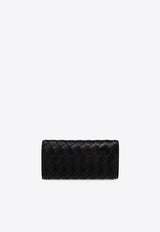 Bottega Veneta Intrecciato Weave Leather Wallet Black 666935 VCPP3-8425