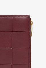 Bottega Veneta Medium Intreccio Bi-Fold Leather Wallet Bordeaux 667130 VCQC1-6208
