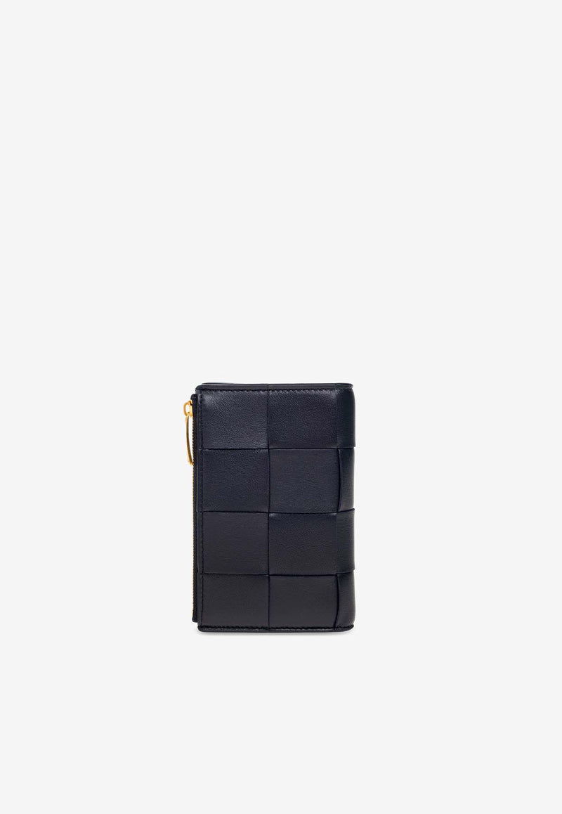 Bottega Veneta Medium Intreccio Bi-Fold Leather Wallet Space 667130 VCQC1-8837