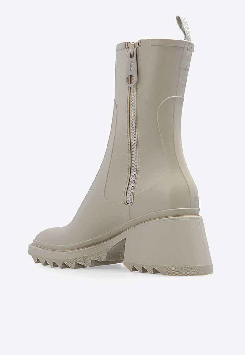 Chloé Betty 70 Mid-Calf Rain Boots Beige CHC22A23 9Z2-28U