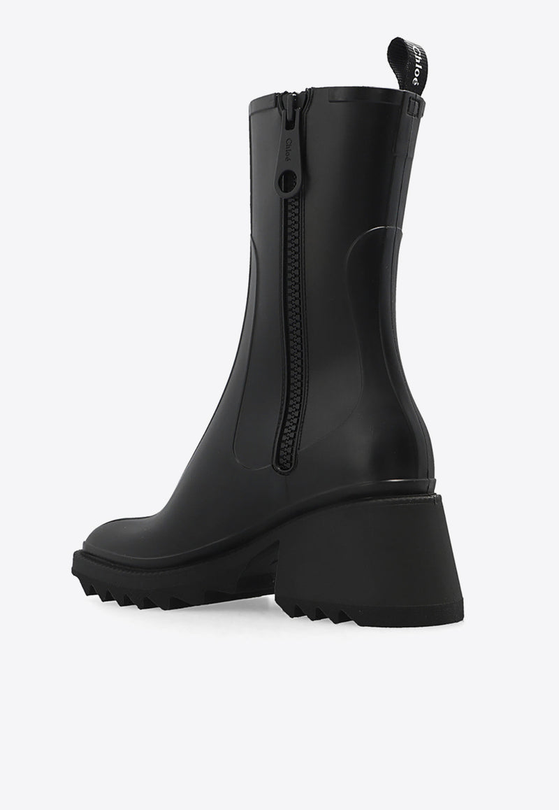 Chloé Betty 70 Mid-Calf Rain Boots Black CHC22A239 Z2-001