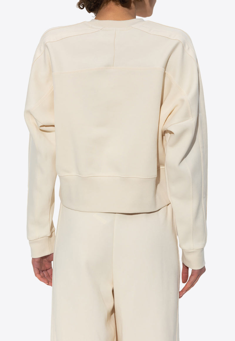Adidas Originals Adicolor Chunky 3-Stripes Sweatshirt White HM1738 0-WONWHI