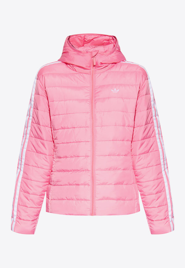 Adidas Originals Logo Embroidered Down Jacket Pink HM2611 0-BLIPNK