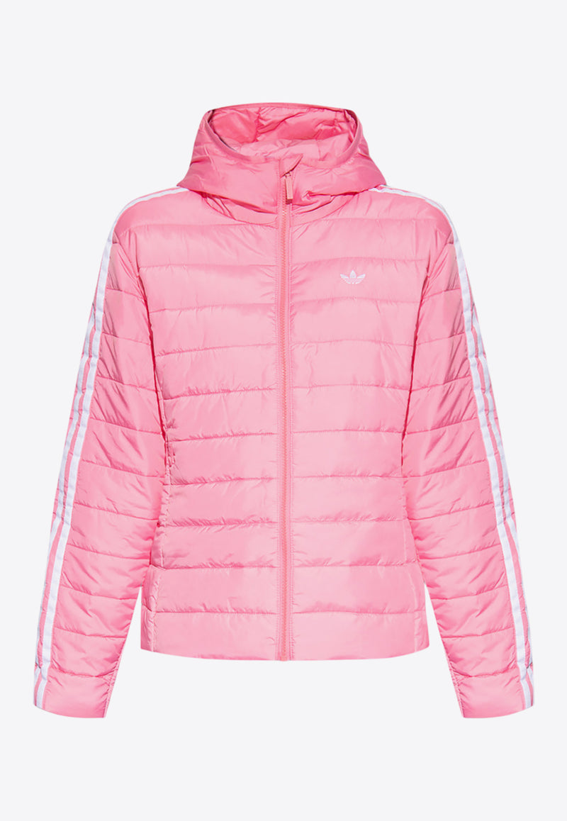 Adidas Originals Logo Embroidered Down Jacket Pink HM2611 0-BLIPNK
