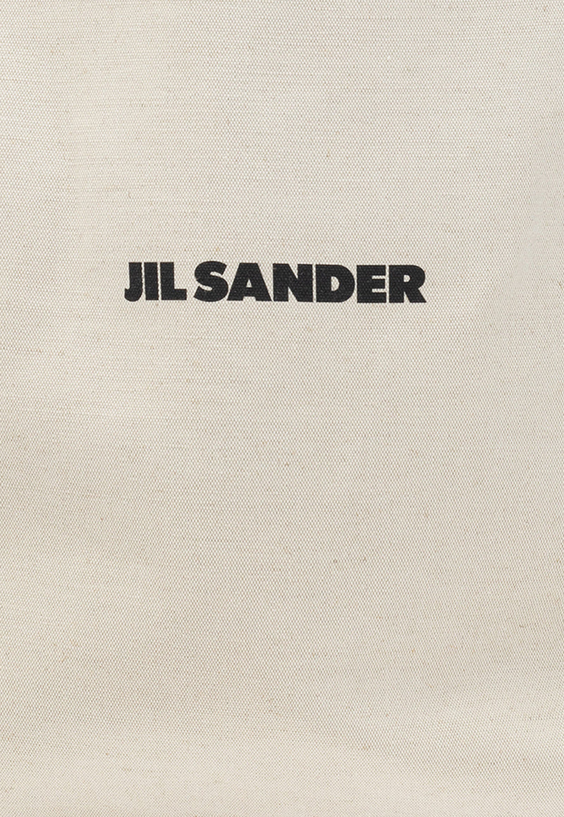 Jil Sander Logo Print Tote Bag Cream JSPS852457 WSB73020-102