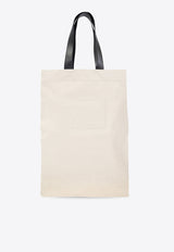 Jil Sander Logo Print Tote Bag Cream JSPU852457 WUB73003-102