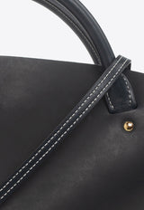 Jil Sander Sombrero Leather Top Handle Bag Black JSPU853623 WUB69176V-001