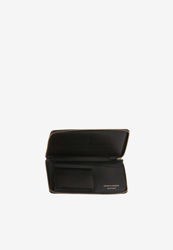 Comme Des Garçons Polka Dot Zip-Around Leather Wallet SA0110PD 0-BLACK