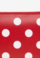 Comme Des Garçons Polka Dot Zip-Around Leather Wallet SA0110PD 0-RED