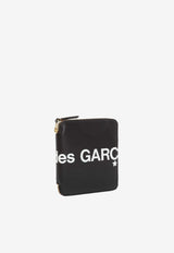 Comme Des Garçons Logo Print Zip-Around Leather Wallet SA2100HL 0-BLACK