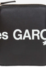 Comme Des Garçons Logo Print Zip-Around Leather Wallet SA2100HL 0-BLACK