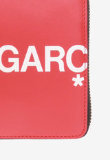 Comme Des Garçons Logo-Printed Zip-Around Wallet SA2100HL 0-RED