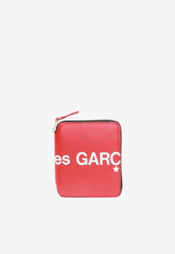 Comme Des Garçons Logo-Printed Zip-Around Wallet SA2100HL 0-RED
