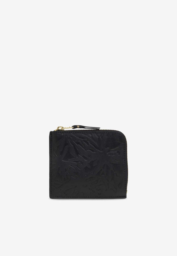 Comme Des Garçons Forest Embossed Zip-Around Pouch SA3100EF 0-BLACK
