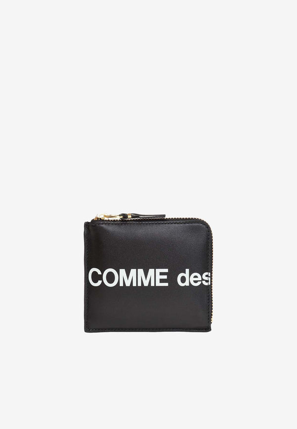 Comme Des Garçons Logo-Printed Zipped Pouch SA3100HL 0-BLACK