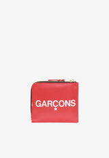 Comme Des Garçons Logo Zip-Around Pouch SA3100HL 0-RED