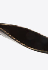 Comme Des Garçons Logo-Printed Pouch in Leather SA5100HL 0-BLACK