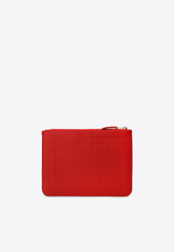 Comme Des Garçons Leather Zipped Pouch SA5100LS 0-RED