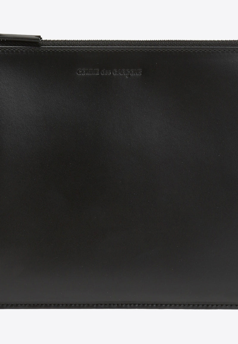 Comme Des Garçons Logo-Debossed Zipped Pouch SA5100VB 0-BLACK