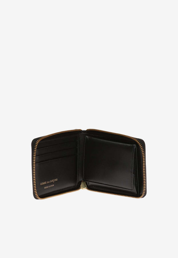 Comme Des Garçons Polka Dot Zip-Around Leather Wallet Black SA7100PD 0-BLACK