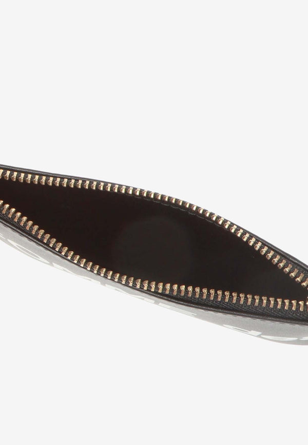 Comme Des Garçons Logo Print Leather Zip Wallet Black SA8100HL 0-BLACK