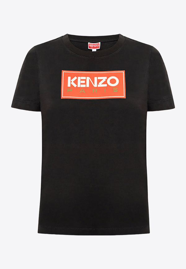 Kenzo Logo Print Short-Sleeved T-shirt FC62TS010 4SY-99A Black