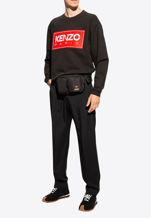 Kenzo Logo-Patch Pullover Sweatshirt FC65SW416 4ME-99J