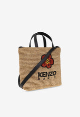 Kenzo Small Raffia Boke Flower Top Handle Bag FD52SA560 F02-99