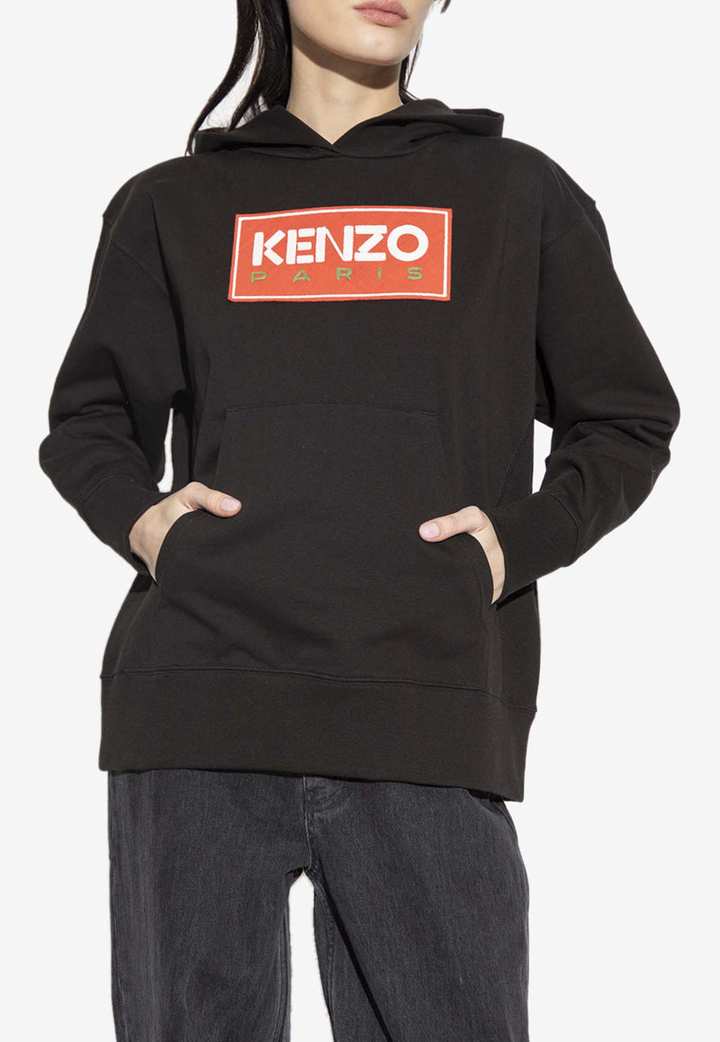 Kenzo Logo-Patch Hooded Sweatshirt FD52SW039 4MF-99J