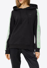 Adidas Originals Logo Hooded Sweatshirt with Side Bands Black HM1533 0-BLACK