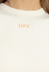 Off-White Sleek Rowing Logo Mini Dress Cream OWDB463S23 JER001-0400