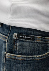 Dolce & Gabbana Logo Plate Denim Bermuda Shorts Denim GWNXAD G8GW9-S9001
