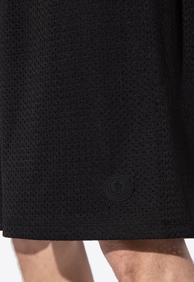 Moncler Logo-Embroidered Jersey Shorts Black H10918H00001 899KR-999