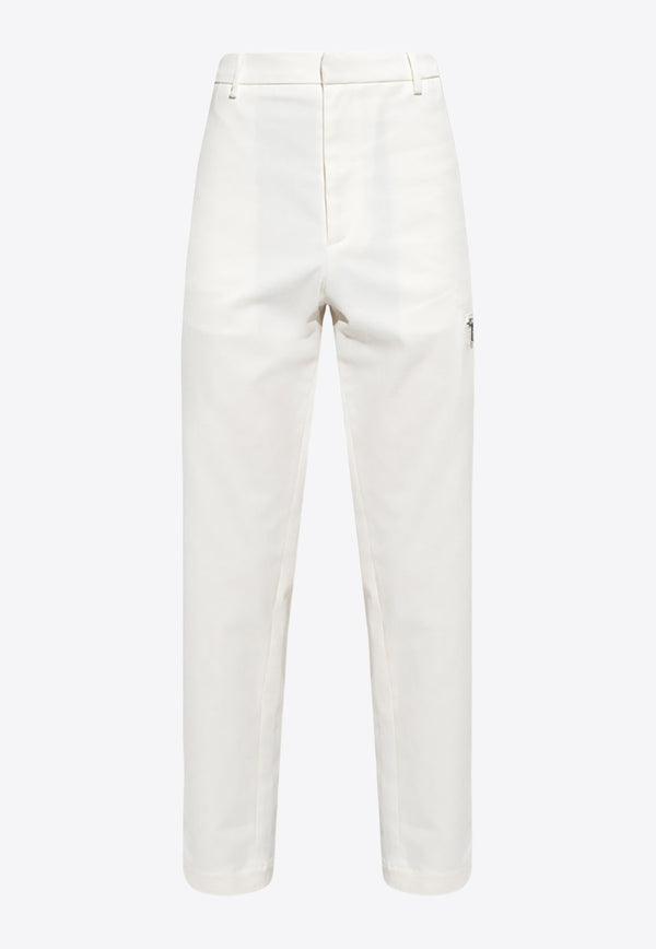 Moncler Straight-Leg Chino Pants White H20912A00031 596EJ-001