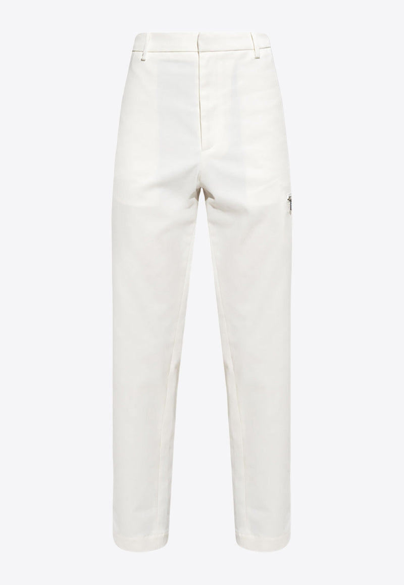Moncler Straight-Leg Chino Pants White H20912A00031 596EJ-001