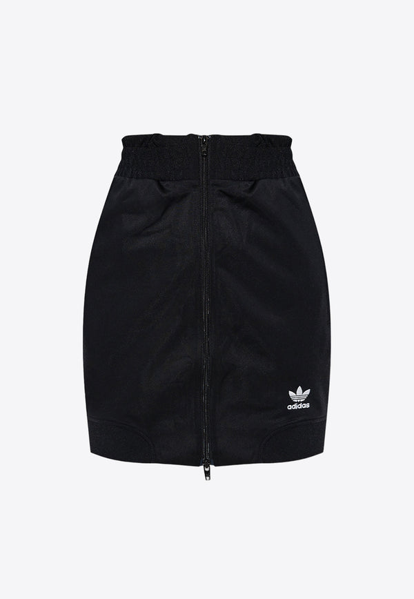 Adidas Originals Logo Embroidered Mini Skirt Black HL6477 0-BLACK