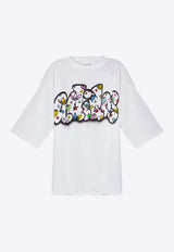 Adidas Originals X Jeremy Scott Printed Mini T-shirt Dress White HL6480 0-WHITE
