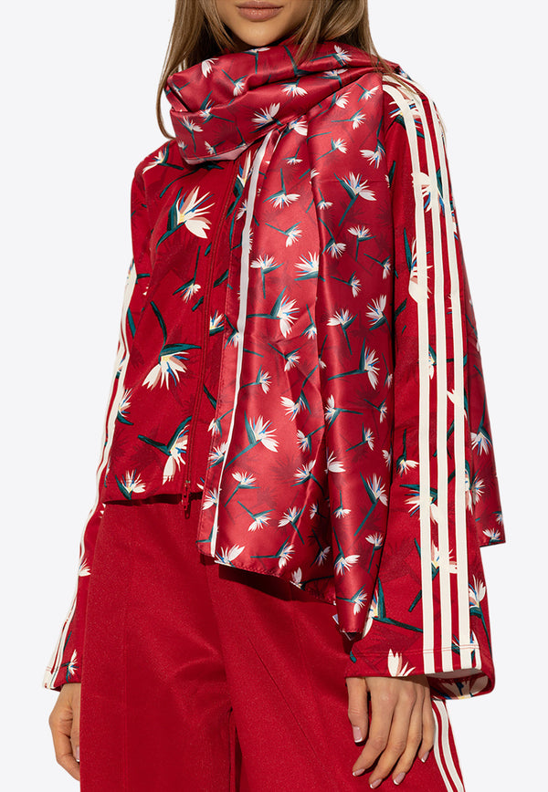 Adidas Originals X Thebe Magugu Printed Scarf Red HL6939 0-POWRED OWHITE