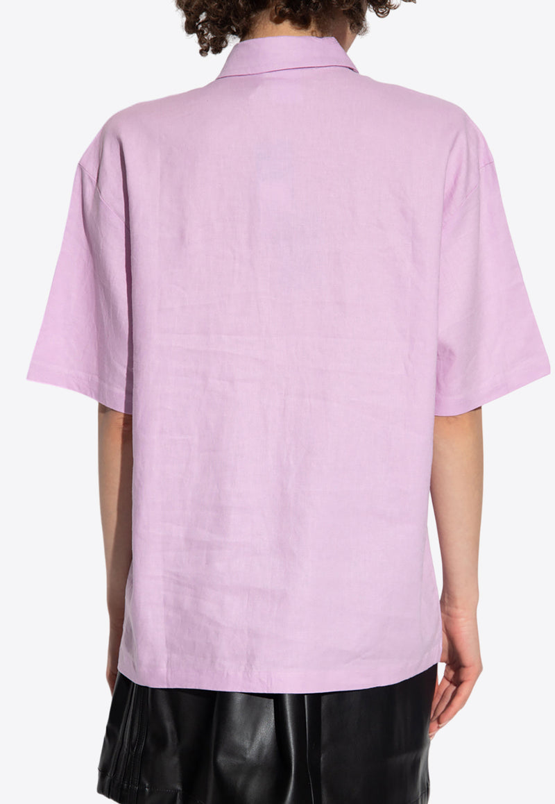 Adidas Originals Logo-Detail Short-Sleeved Shirt Purple HL9048 0-BLILIL