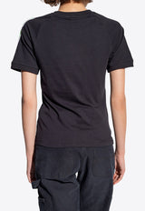 Adidas Originals Crewneck T-shirt with Logo Tape Black HL9170 0-BLACK